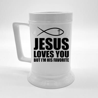 Jesus Loves You Funny Christain Beer Stein