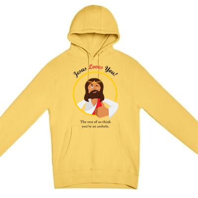 Jesus Loves You Funny Christian Premium Pullover Hoodie