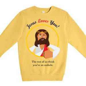 Jesus Loves You Funny Christian Premium Crewneck Sweatshirt