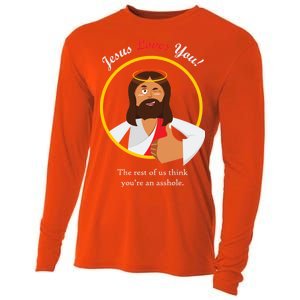 Jesus Loves You Funny Christian Cooling Performance Long Sleeve Crew