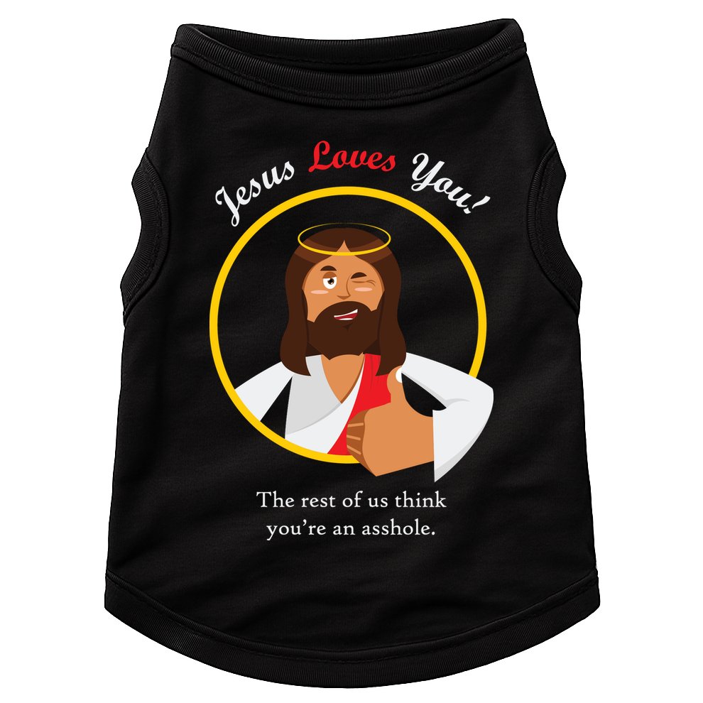 Jesus Loves You Funny Christian Doggie Tank