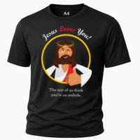 Jesus Loves You Funny Christian Cooling Performance Crew T-Shirt