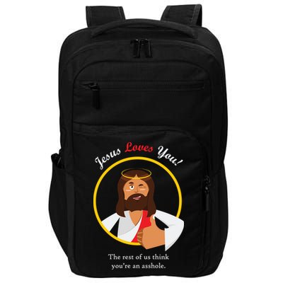 Jesus Loves You Funny Christian Impact Tech Backpack