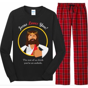 Jesus Loves You Funny Christian Long Sleeve Pajama Set