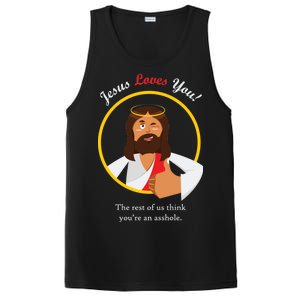 Jesus Loves You Funny Christian PosiCharge Competitor Tank