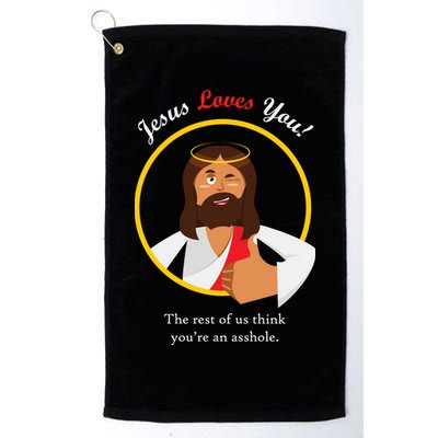 Jesus Loves You Funny Christian Golf Towel
