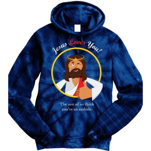 Jesus Loves You Funny Christian Tie Dye Hoodie