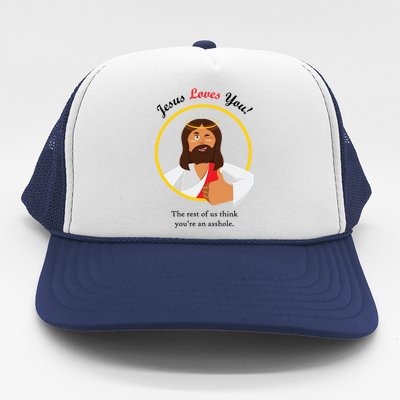 Jesus Loves You Funny Christian Trucker Hat