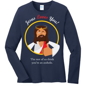 Jesus Loves You Funny Christian Ladies Long Sleeve Shirt