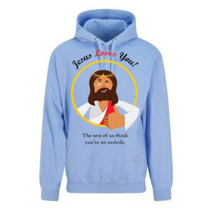 Jesus Loves You Funny Christian Unisex Surf Hoodie