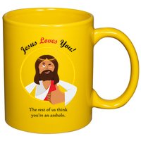 Jesus Loves You Funny Christian 11oz C Handle Ceramic Mug