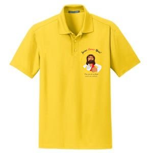 Jesus Loves You Funny Christian Dry Zone Grid Polo