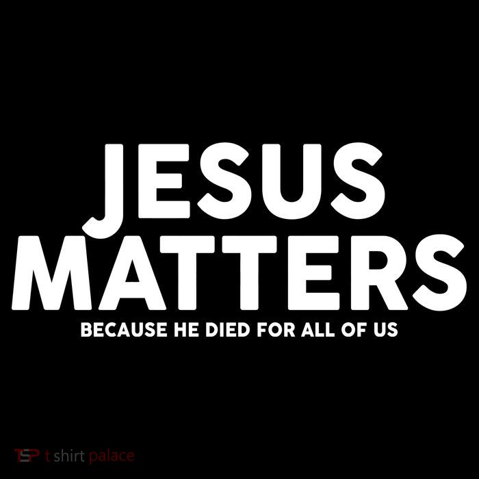 Jesus Matters Because He Died For All Of Us Drawstring Bag