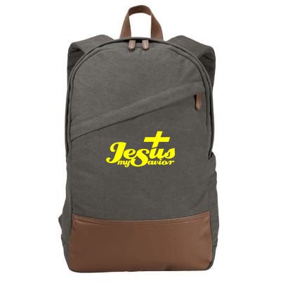 Jesus My Savior Christian Catholic Cotton Canvas Backpack