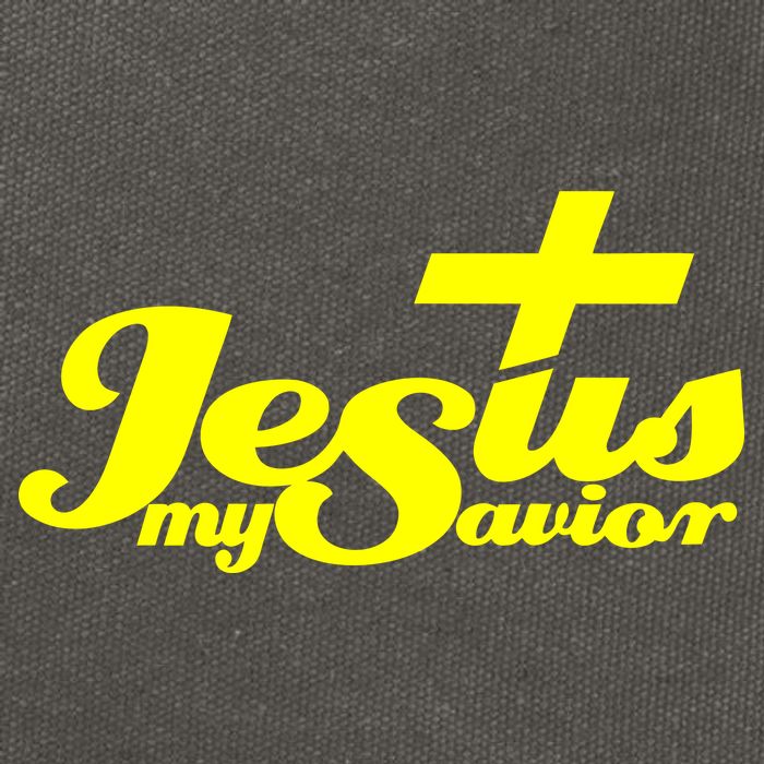 Jesus My Savior Christian Catholic Cotton Canvas Backpack