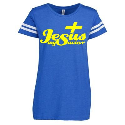 Jesus My Savior Christian Catholic Enza Ladies Jersey Football T-Shirt