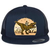 Jesus Riding T-Rex Dinosaur Funny Vintage Flatbill Hat