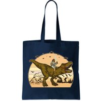 Jesus Riding T-Rex Dinosaur Funny Vintage Tote Bag