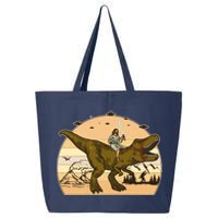 Jesus Riding T-Rex Dinosaur Funny Vintage 25L Jumbo Tote