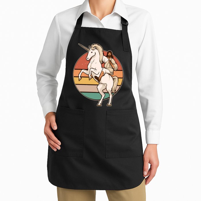 Jesus Riding Unicorn Funny Vintage Apron
