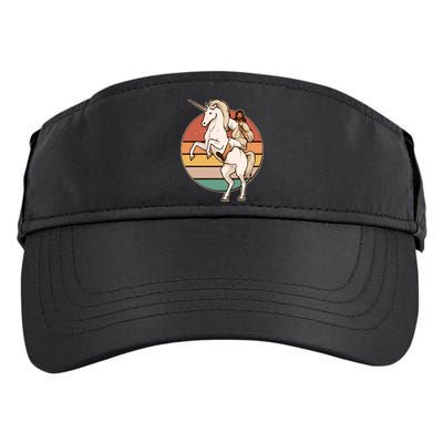 Jesus Riding Unicorn Funny Vintage Adult Drive Performance Visor