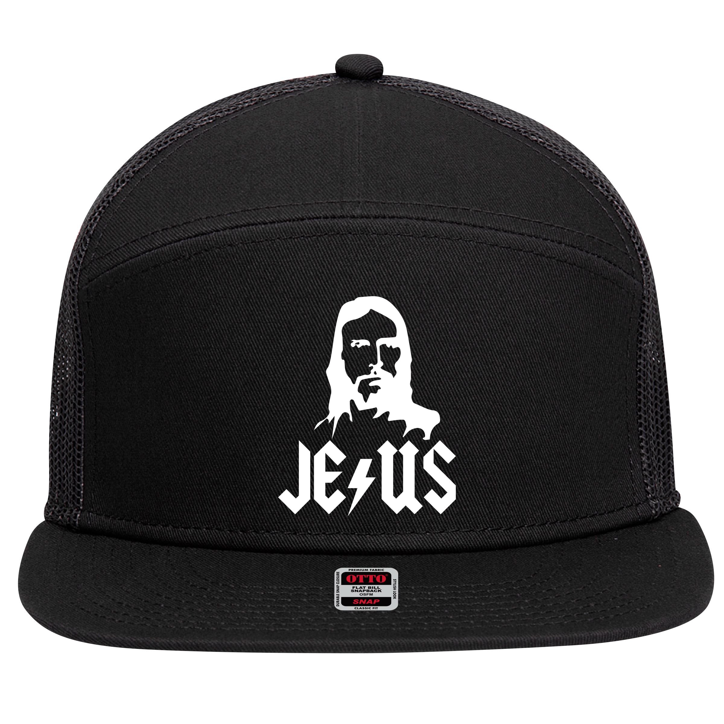 Jesus Rocks 7 Panel Mesh Trucker Snapback Hat