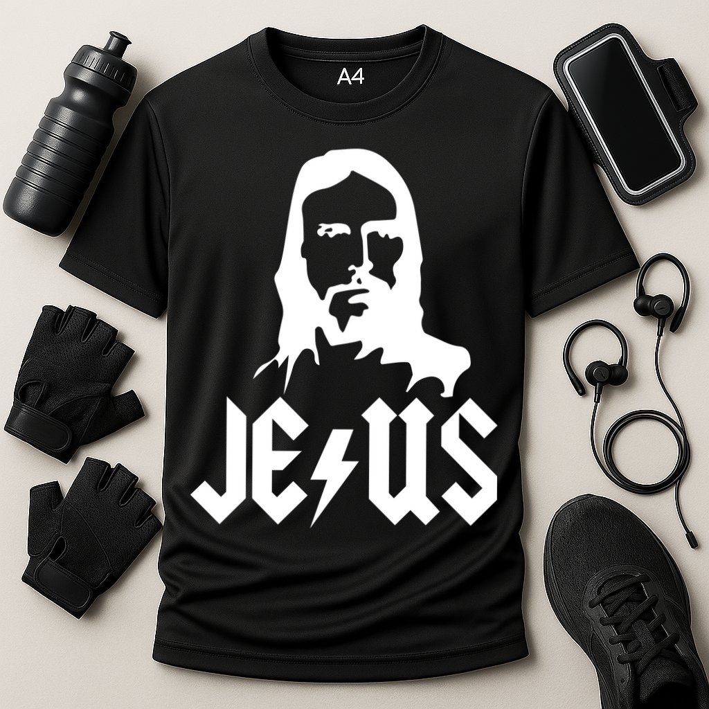 Jesus Rocks Cooling Performance Crew T-Shirt