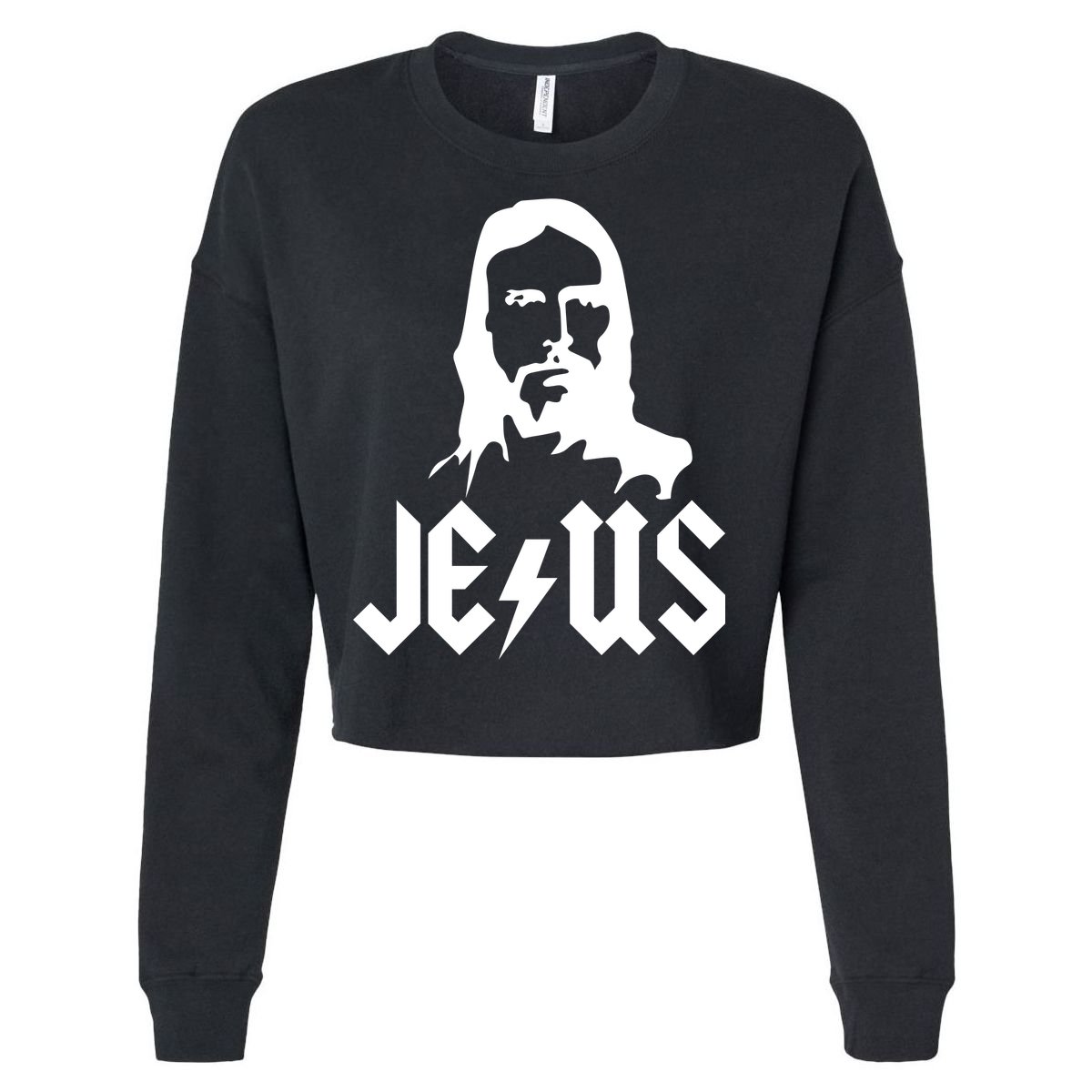 Jesus Rocks Cropped Pullover Crew