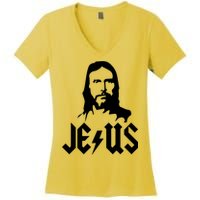 Jesus Rocks Women's V-Neck T-Shirt