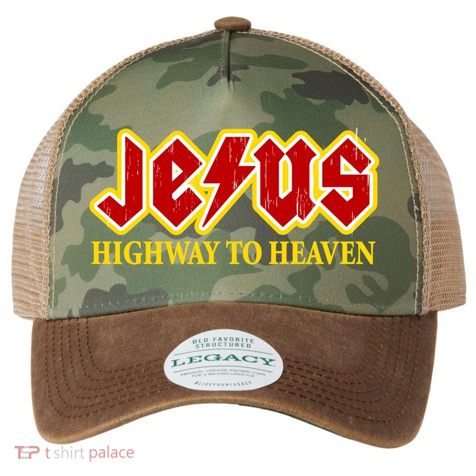 Jesus Rocks Highway To heaven Legacy Tie Dye Trucker Hat