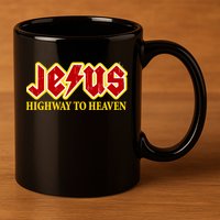 Jesus Rocks Highway To heaven 11oz C Handle Ceramic Mug