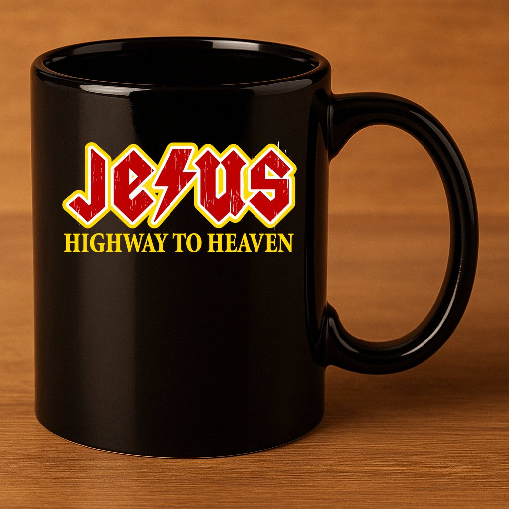 Jesus Rocks Highway To heaven 11oz C Handle Ceramic Mug