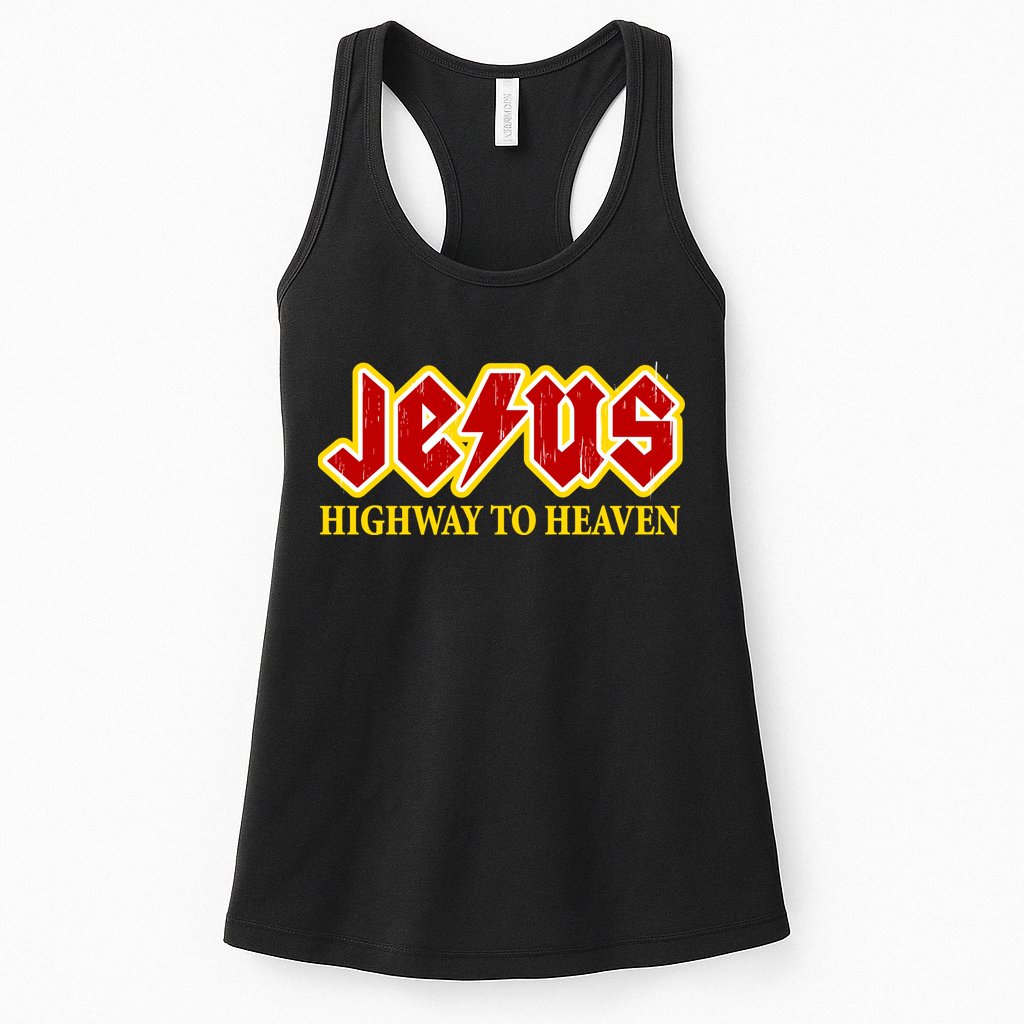 Jesus Rocks Highway To heaven Womens Tank Top