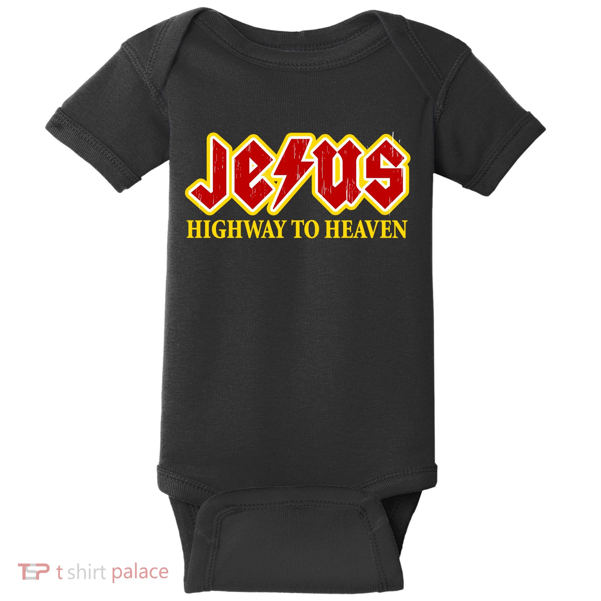 Jesus Rocks Highway To heaven Baby Bodysuit