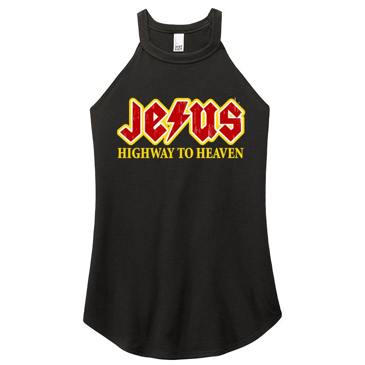 Jesus Rocks Highway To heaven Women's Perfect Tri Rocker Tank