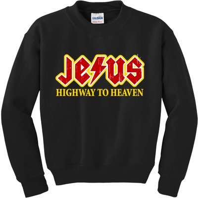 Jesus Rocks Highway To heaven Kids Sweatshirt
