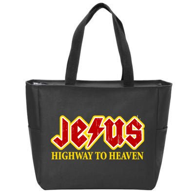 Jesus Rocks Highway To heaven Zip Tote Bag