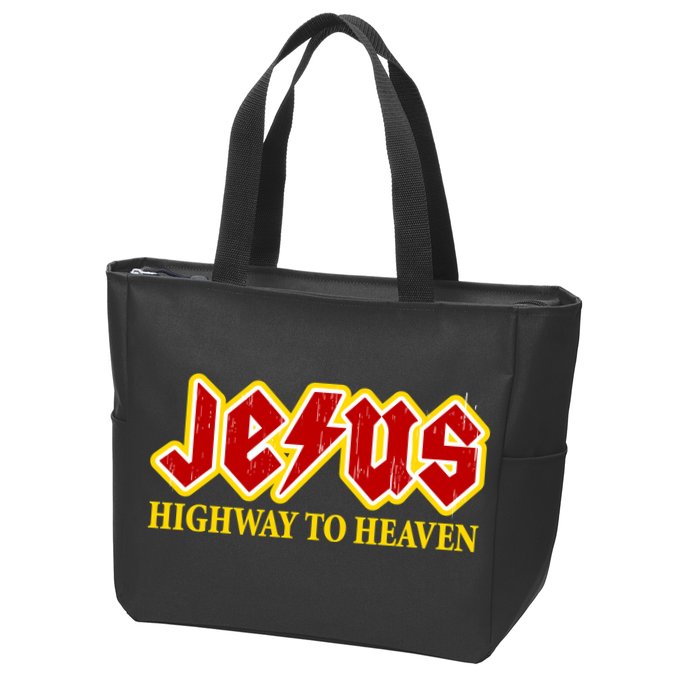 Jesus Rocks Highway To heaven Zip Tote Bag