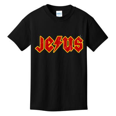 Jesus Rocks Logo Kids T-Shirt