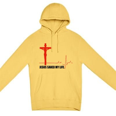 Jesus Saved My Life Premium Pullover Hoodie