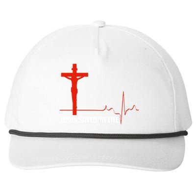 Jesus Saved My Life Snapback Five-Panel Rope Hat