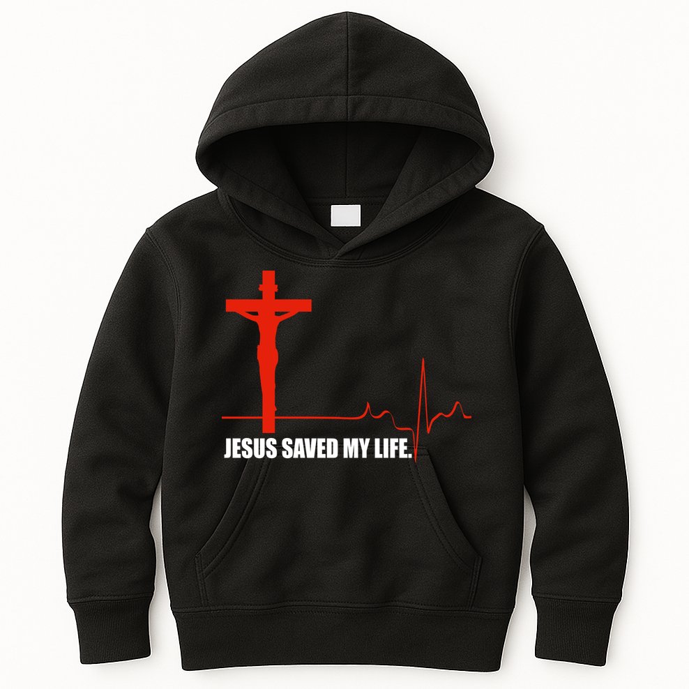 Jesus Saved My Life Kids Hoodie