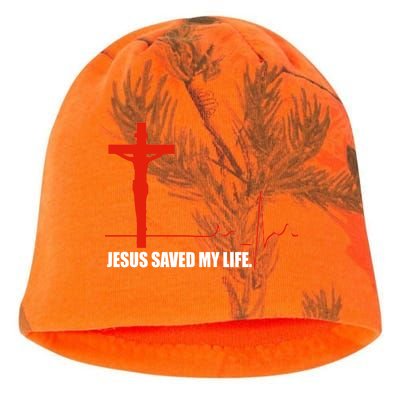 Jesus Saved My Life Kati - Camo Knit Beanie