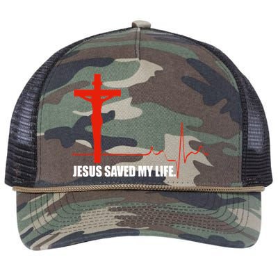 Jesus Saved My Life Retro Rope Trucker Hat Cap