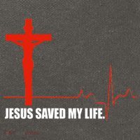Jesus Saved My Life Cotton Canvas Backpack