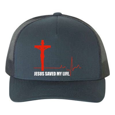 Jesus Saved My Life Yupoong Adult 5-Panel Trucker Hat