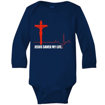 Jesus Saved My Life Baby Long Sleeve Bodysuit