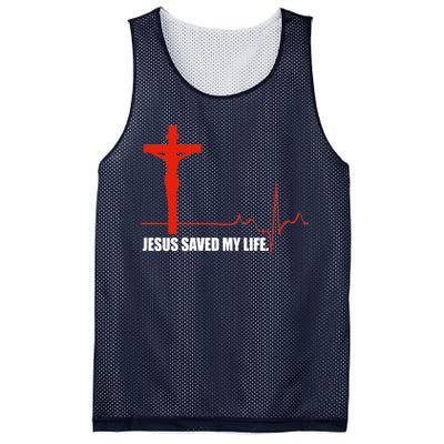 Jesus Saved My Life Mesh Reversible Basketball Jersey Tank