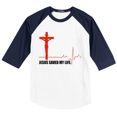 Jesus Saved My Life Baseball Sleeve Shirt