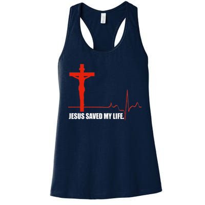 Jesus Saved My Life Women's Racerback Tank